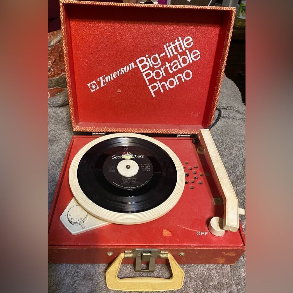 Vintage Emerson Big-Little portable phono
